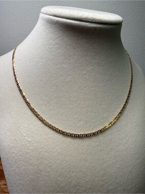 Classic Mariner 18k gold filled, 16 inch, Women's Flat Chain Necklace